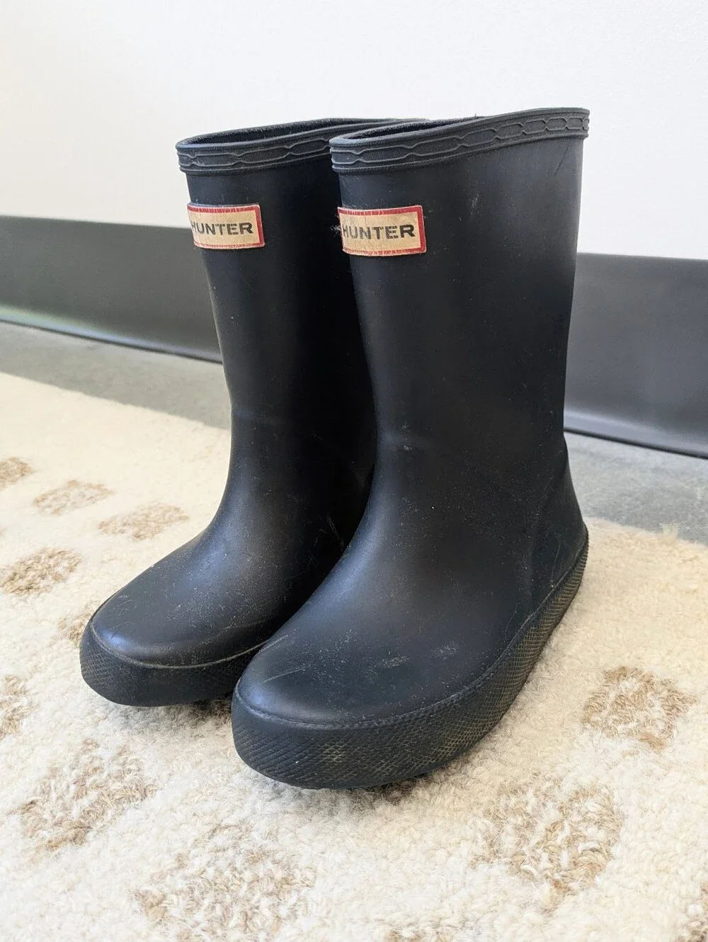 Hunter Toddler Black Rain Boots Girl Boy Size 10